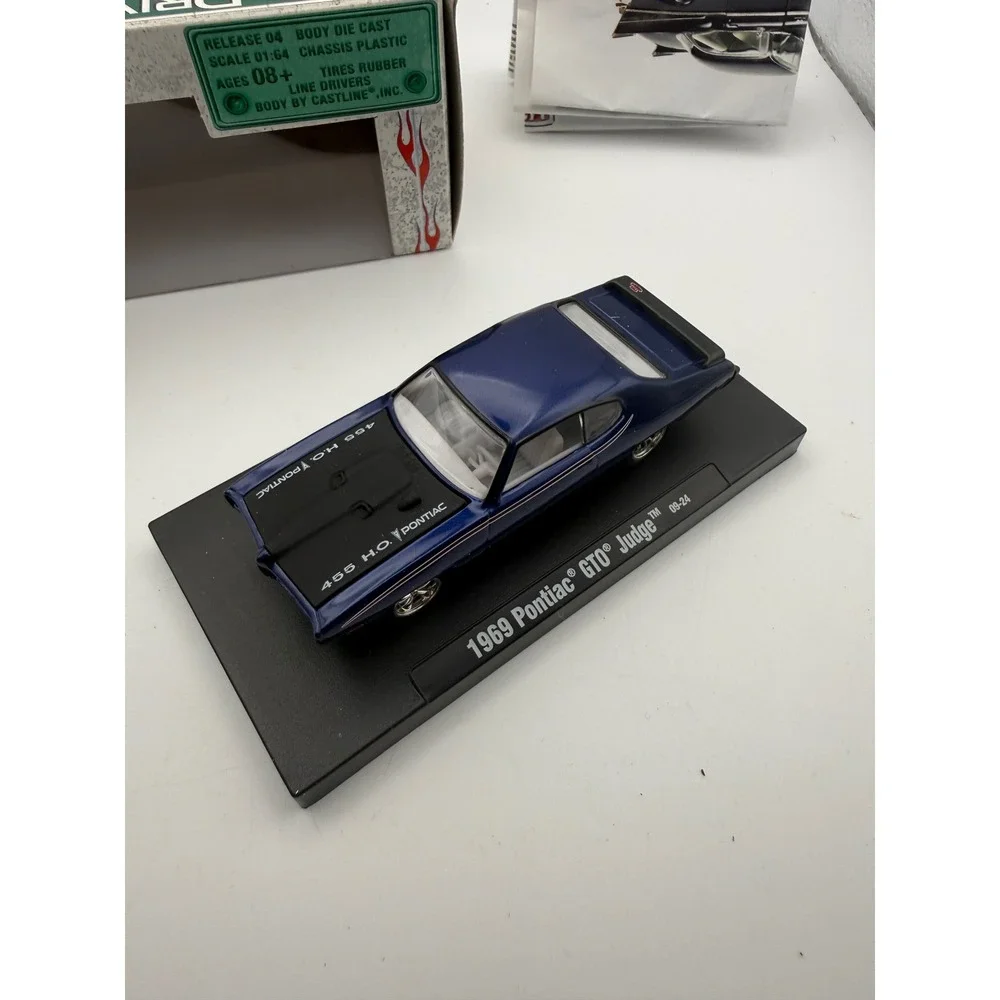 M2 Machines Drivers 1969 Pontiac GTO Judge Blue 1:64 Diecast Car Release